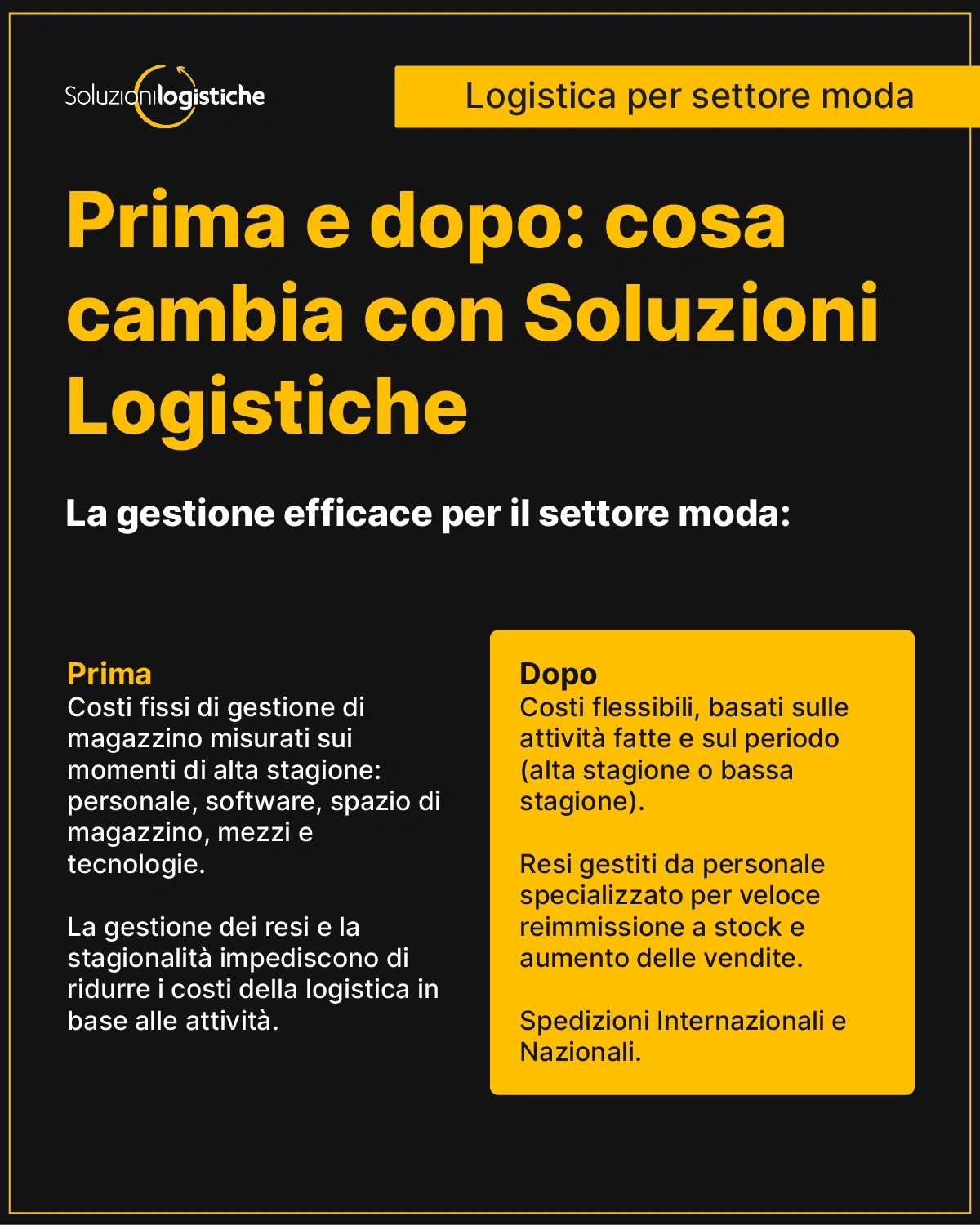 Logistica settore moda: come Soluzioni Logistiche la supporta