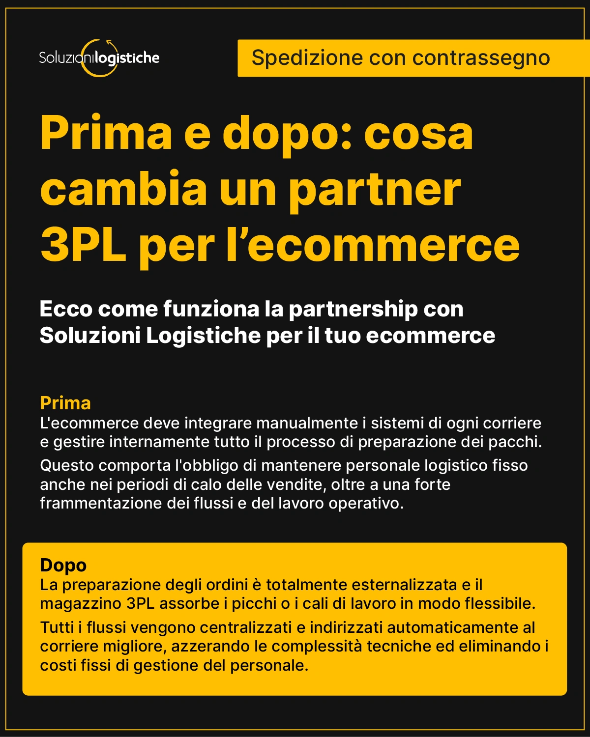 Spedizioni con contrassegno cosa cambia con logistica 3PL - Spedizione con contrassegno: come la gestisce un partner 3PL per ecommerce - Soluzioni Logistiche